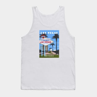 Las Vegas, USA Retro travel poster Tank Top